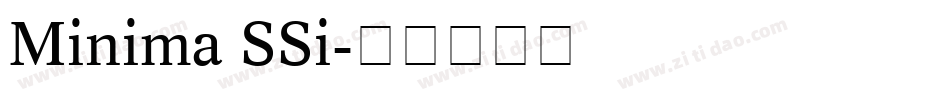 Minima SSi字体转换